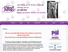 Tablet Screenshot of pawsaway.ca